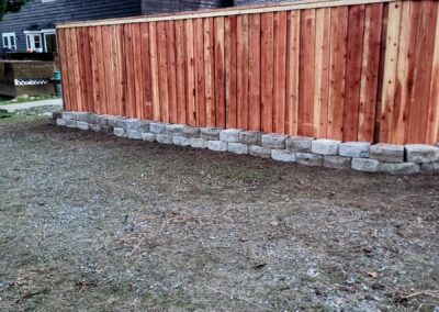 Wooden fence beside a house