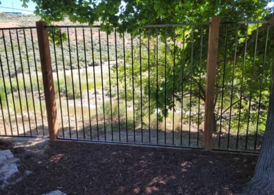 Ornamental Iron with Wood Posts 010