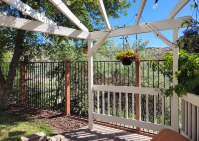 Ornamental Iron with Wood Posts 06